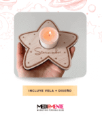 Portavelas de Madera "Luz y Recuerdo" - Imagen 2