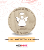 Recuerdo redondo imantado "Angelito Calado"