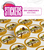 Stickers personalizados 4x4 cm baratos | Etiquetas adhesivas económicas