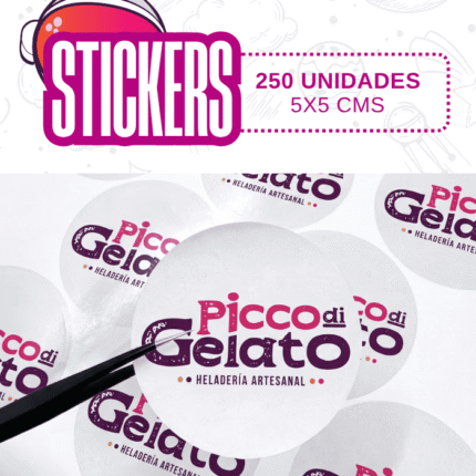 Stickers personalizados 5x5 cm| Etiquetas adhesivas para emprendedores Chile