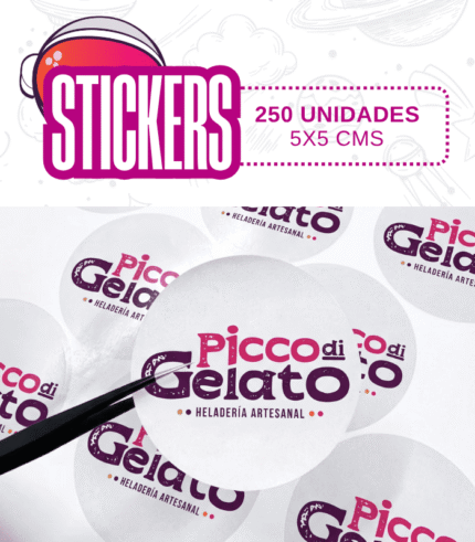 Stickers personalizados 5x5 cm| Etiquetas adhesivas para emprendedores Chile