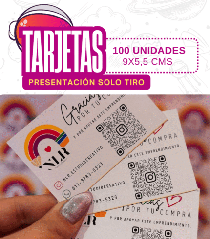 Tarjetas de presentación personalizadas solo 1 cara | Impresión profesional Chile