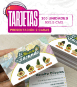 Tarjetas de presentación DOBLE CARA personalizadas