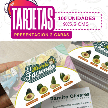 Tarjetas de presentación DOBLE CARA personalizadas
