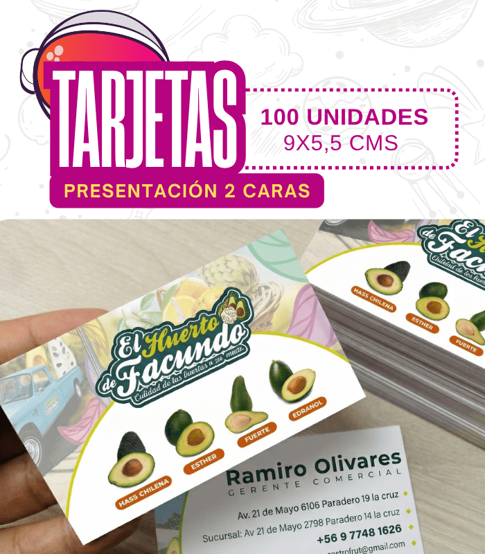 sticker (4) Tarjetas de presentación DOBLE CARA personalizadas - Imagen 1