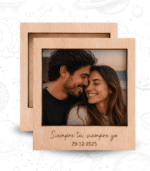 Marco Polaroid de Madera Personalizado con Foto y Grabado