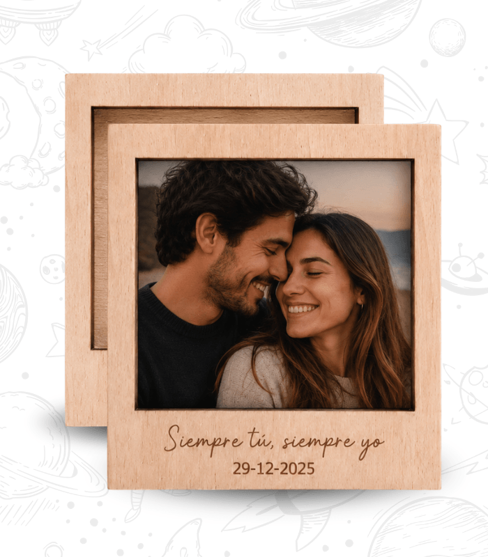 polaroid_ima_1 Marco Polaroid de Madera Personalizado con Foto y Grabado - Imagen 1
