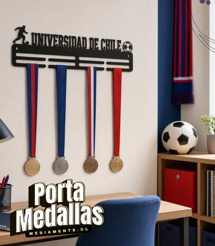 medallero_udechile_muestra Porta Medallas de tu Equipo Favorito | Personalizado - Imagen 1